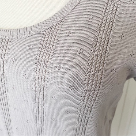 NWT Madewell Gray (Grey) Eyelet Short Sleeve Top Size Medium - Picture 8 of 12